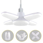 Charkee 25W Cool Day Mini fan Blade 4 Leaf Foldable LED Bulb with Angle Adjustable Ceiling Lights Home