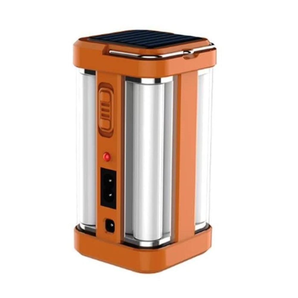 Charkee 9W 4 Tubes 360 Degree Hi-Bright Lantern with Solar and Rechargeable Electric Emergency Light Pack of 1