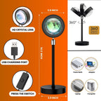 Projection Lamp – HD Glow & Smart Rotation
