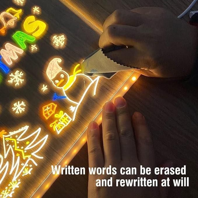 3D LED Acrylic Writing Board – Creative Glow for Celebrations