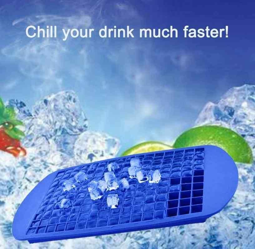 Flexible Silicone Ice Cube Tray - 160 Ice Cube Tray (Pack of 2)