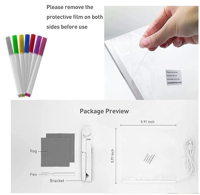 3D LED Acrylic Writing Board – Creative Glow for Celebrations