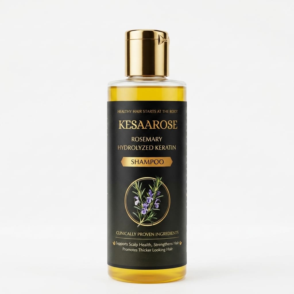 Kesaarose Rosemary Hydrolyzed Keratin Shampoo–Strong Roots, Healthy Hair