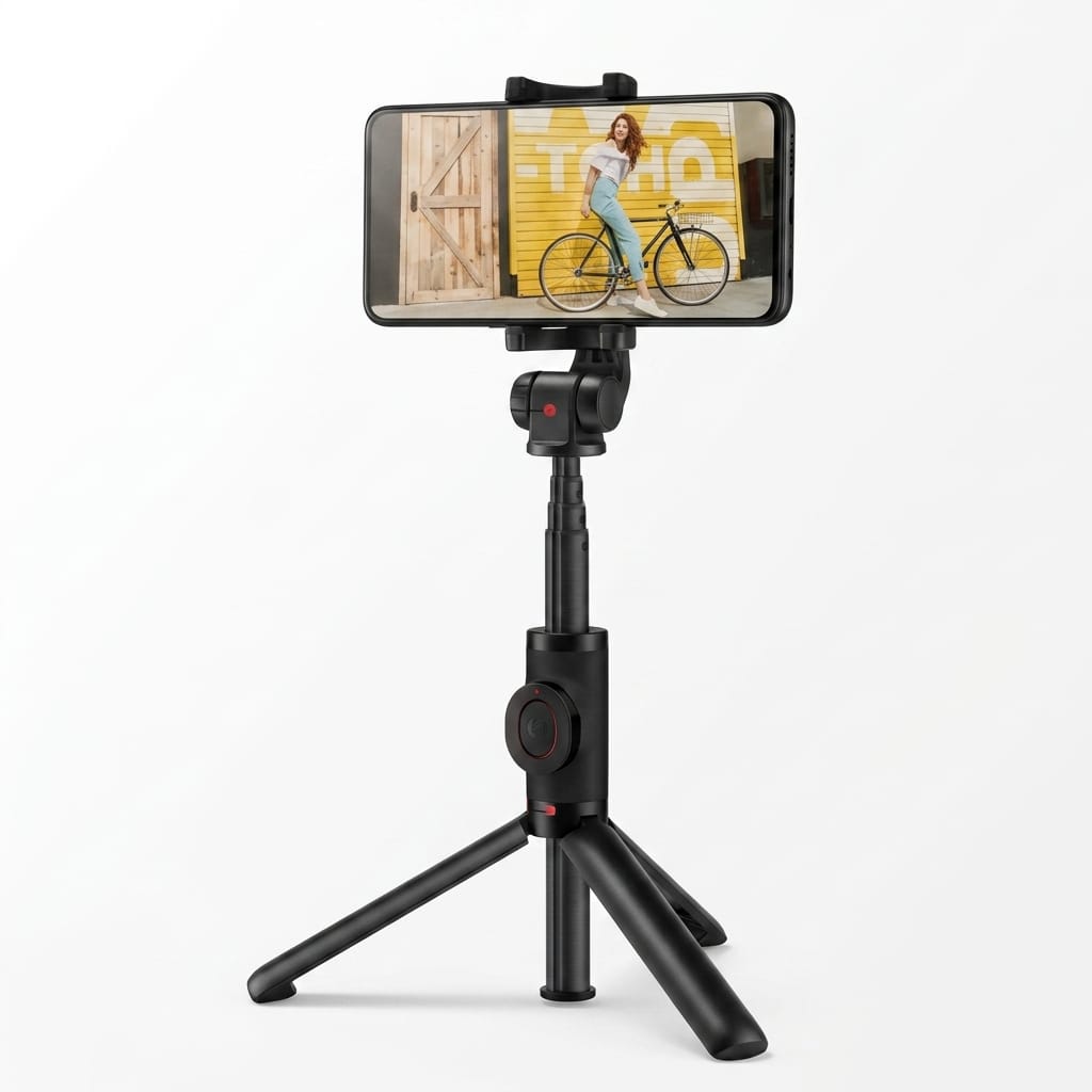 EARPHONIX Wireless Bluetooth Foldable XT-02 (K10) Mini Tripod Extendable Selfie Stick