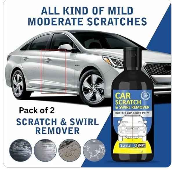 Car Scratch & Swirl Remover – Restore Shine Instantly 100ml (Pack of 2)
