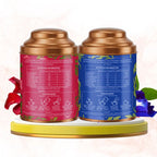 Aaurash Rose Tea & Blue Tea Combo | Natural Flower Tea | Supports Relaxation, Skin Glow & Detox | Caffeine-Free Herbal Tea