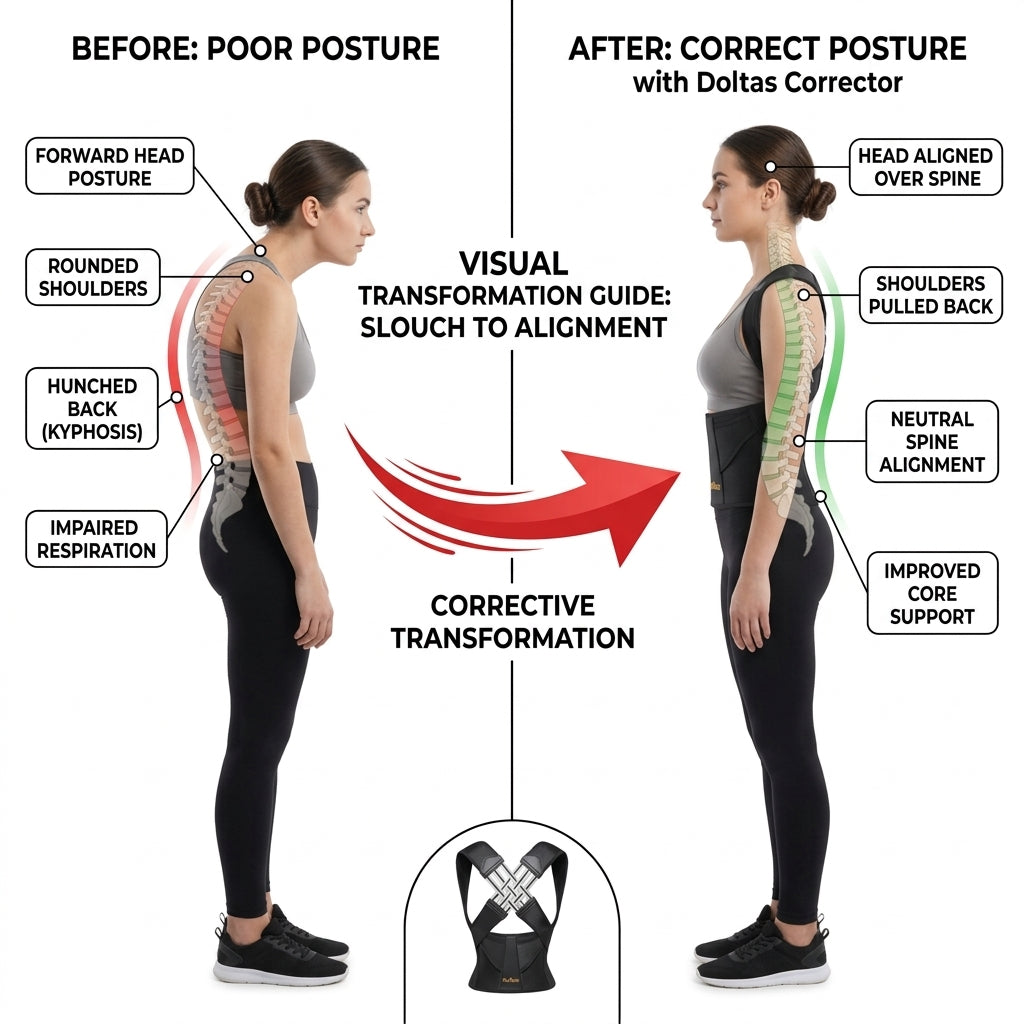 Clinically Proven Posture Trainer (Black, Universal Size)