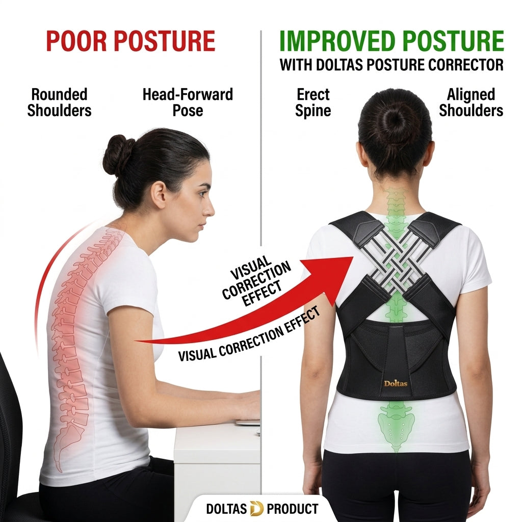 Clinically Proven Posture Trainer (Black, Universal Size)