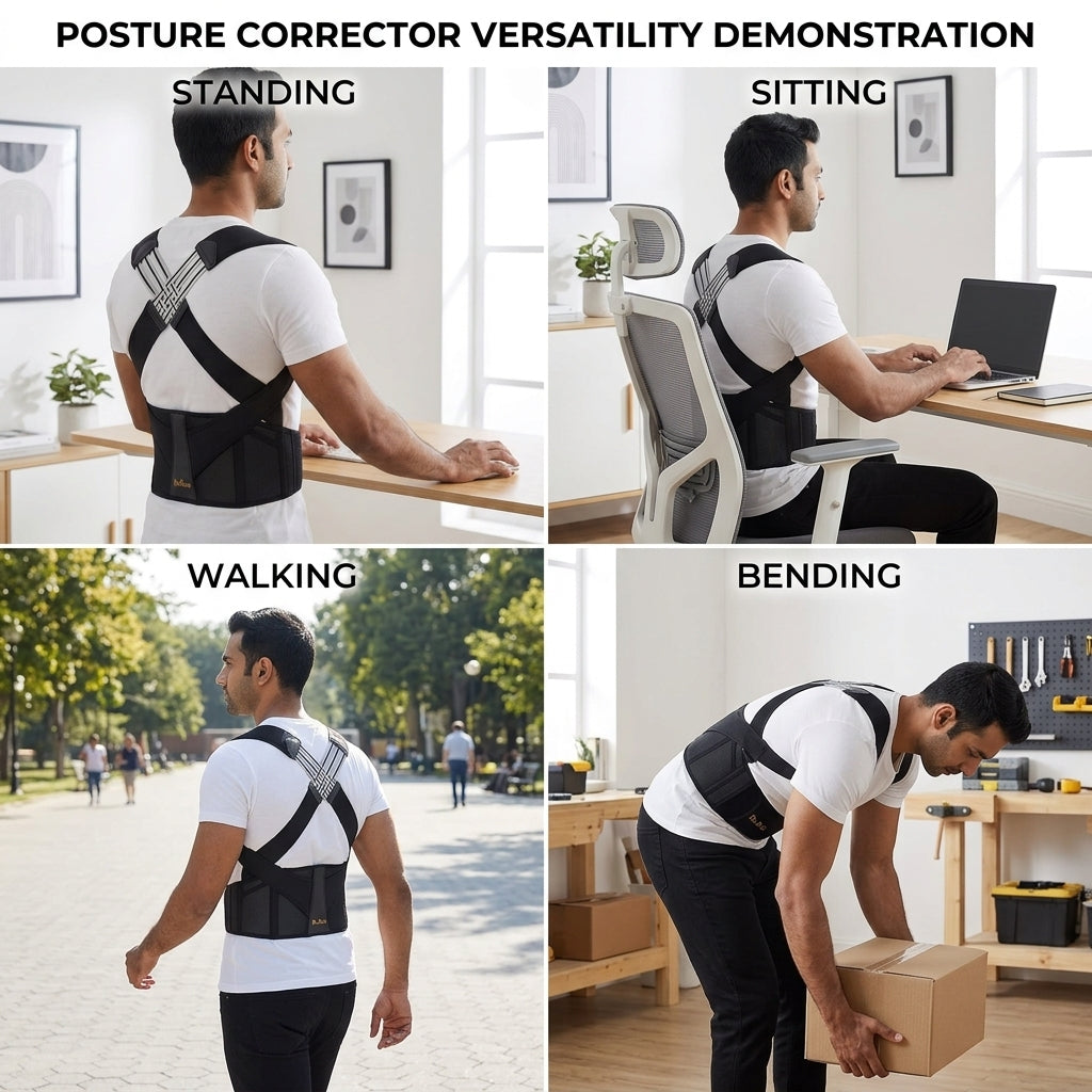 Clinically Proven Posture Trainer (Black, Universal Size)