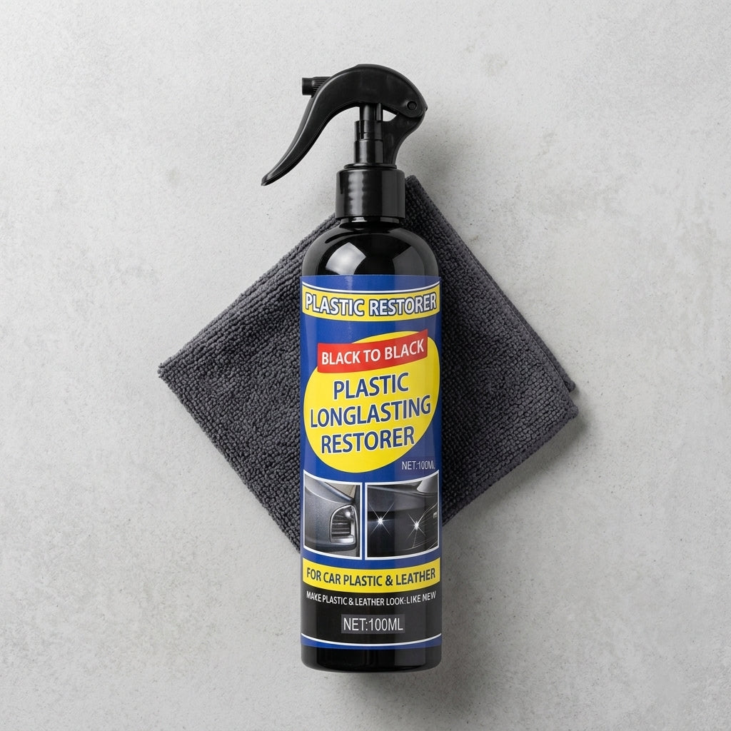 Plastic Long lasting Restorer Spray For Car 100 ml (Pack of 2)