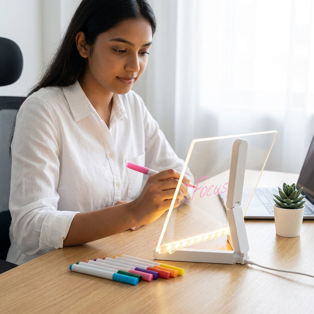 3D LED Acrylic Writing Board – Creative Glow for Celebrations