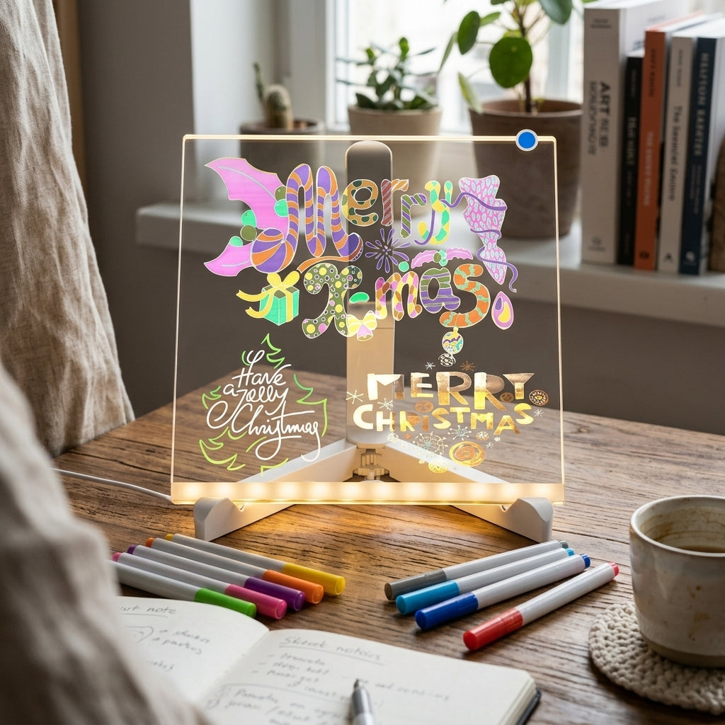 3D LED Acrylic Writing Board – Creative Glow for Celebrations