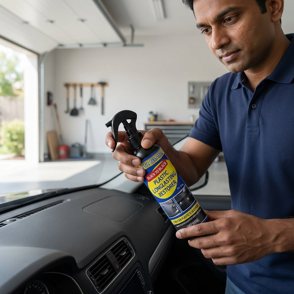 Plastic Long lasting Restorer Spray For Car 100 ml (Pack of 2)