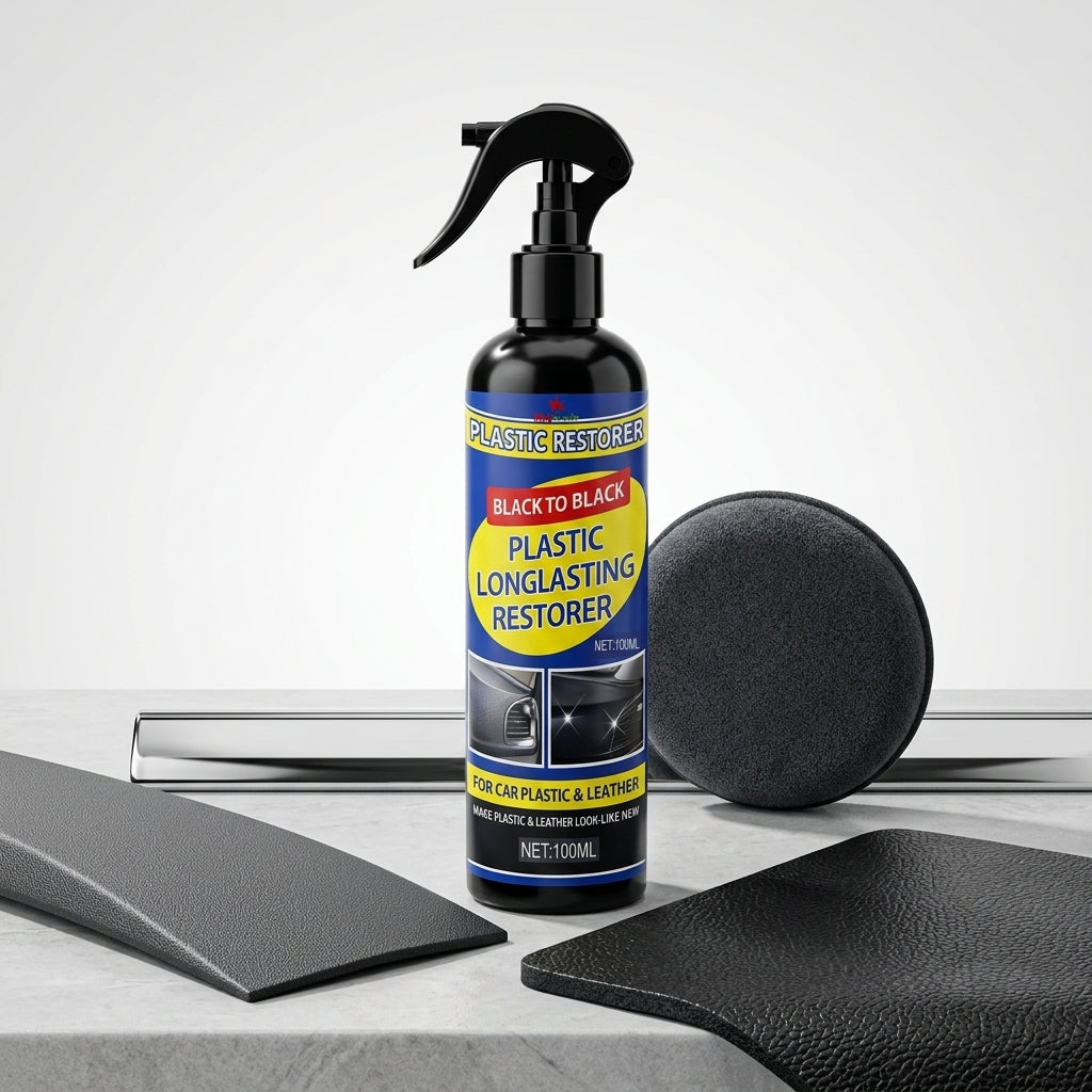 Plastic Long lasting Restorer Spray For Car 100 ml (Pack of 2)