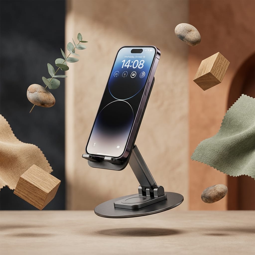 Rotatable and Foldable Phone Stand – Sleek, Stable & Modern