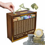 ₹1 Lakh Savings Challenge Box – Money Saving Tracker Piggy Bank with Goal Board