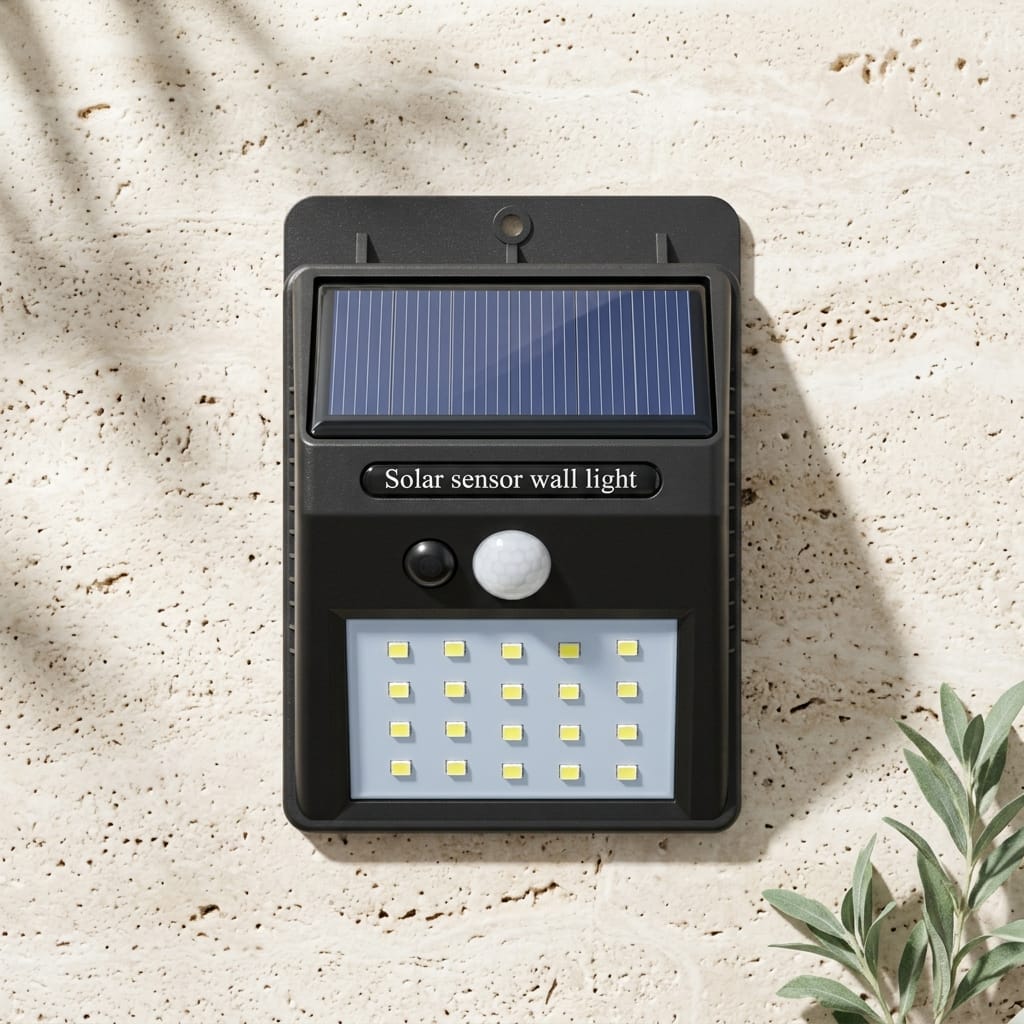 Wireless LED Solar Outdoor Lights with Dark Detect Motion Sensor, On/Off Button.