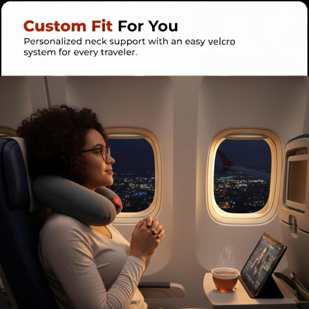 Trajectory Memory Foam Travel Neck Pillow- As seen on shark tank india