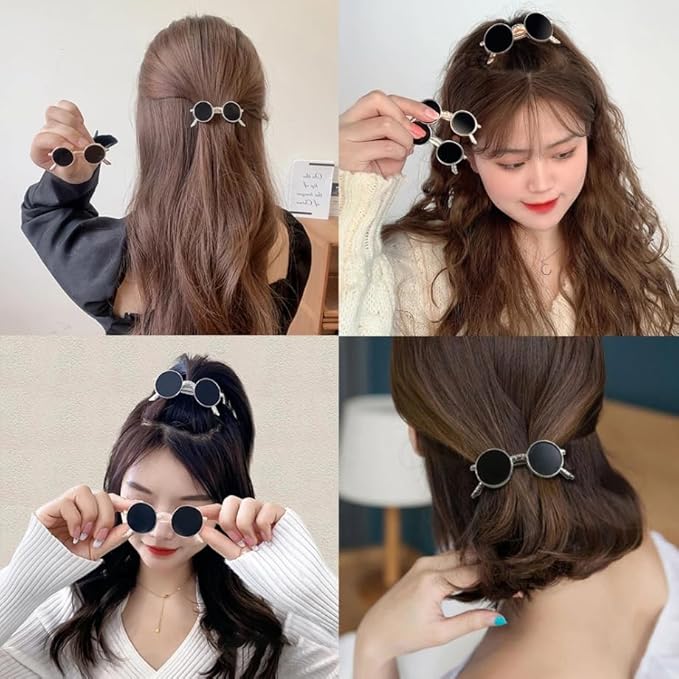 Vintage Double Disc Automatic Hair Clip – French Style Metal Barrette Hair Pin