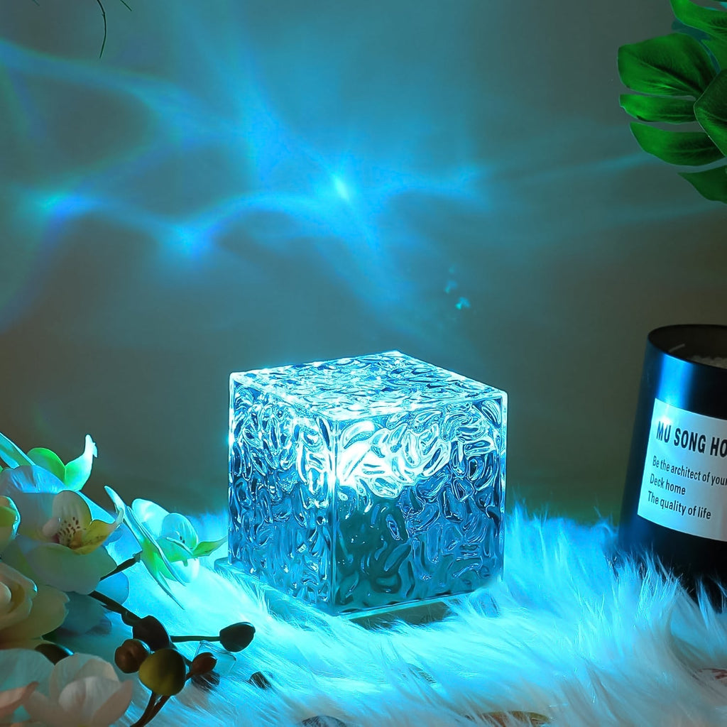 RGB Crystal Cube Night Lamp with Remote – Multicolor Ambient LED Mood Light