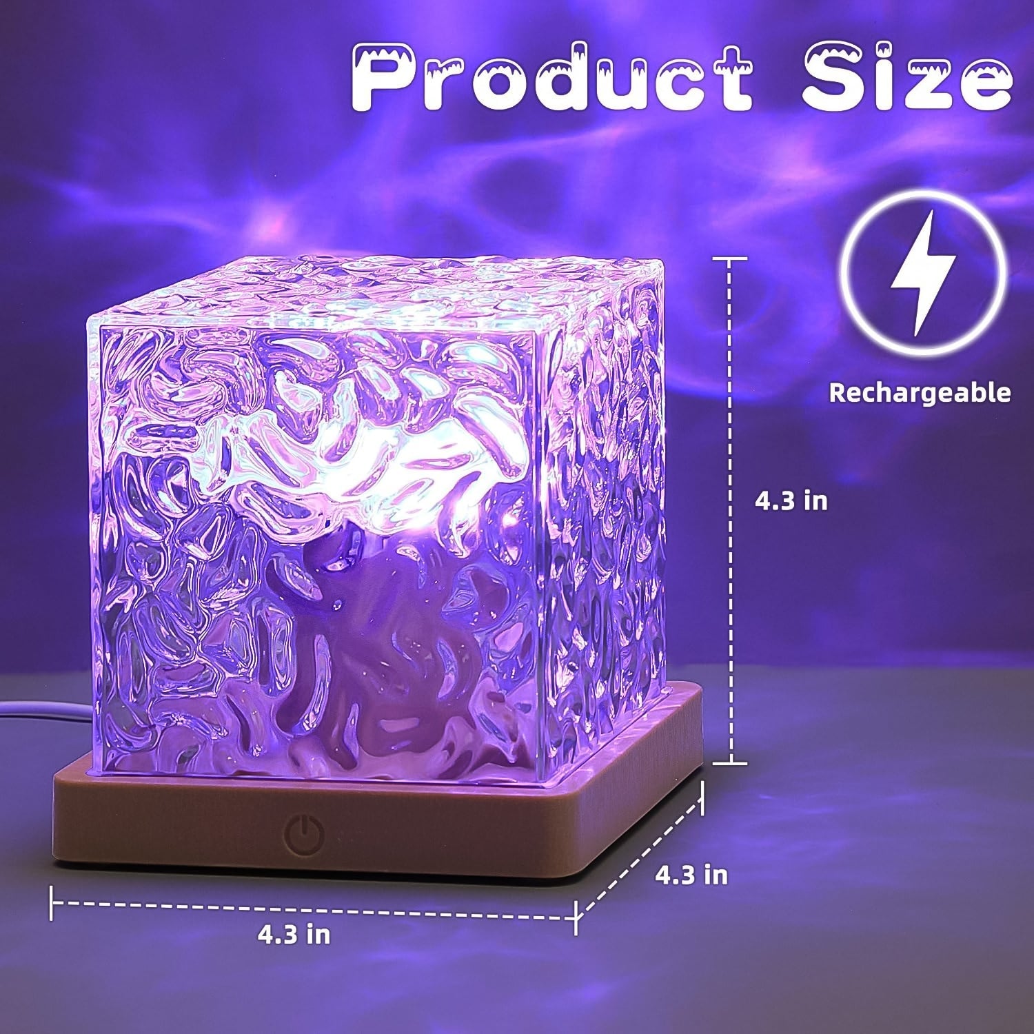 RGB Crystal Cube Night Lamp with Remote – Multicolor Ambient LED Mood Light