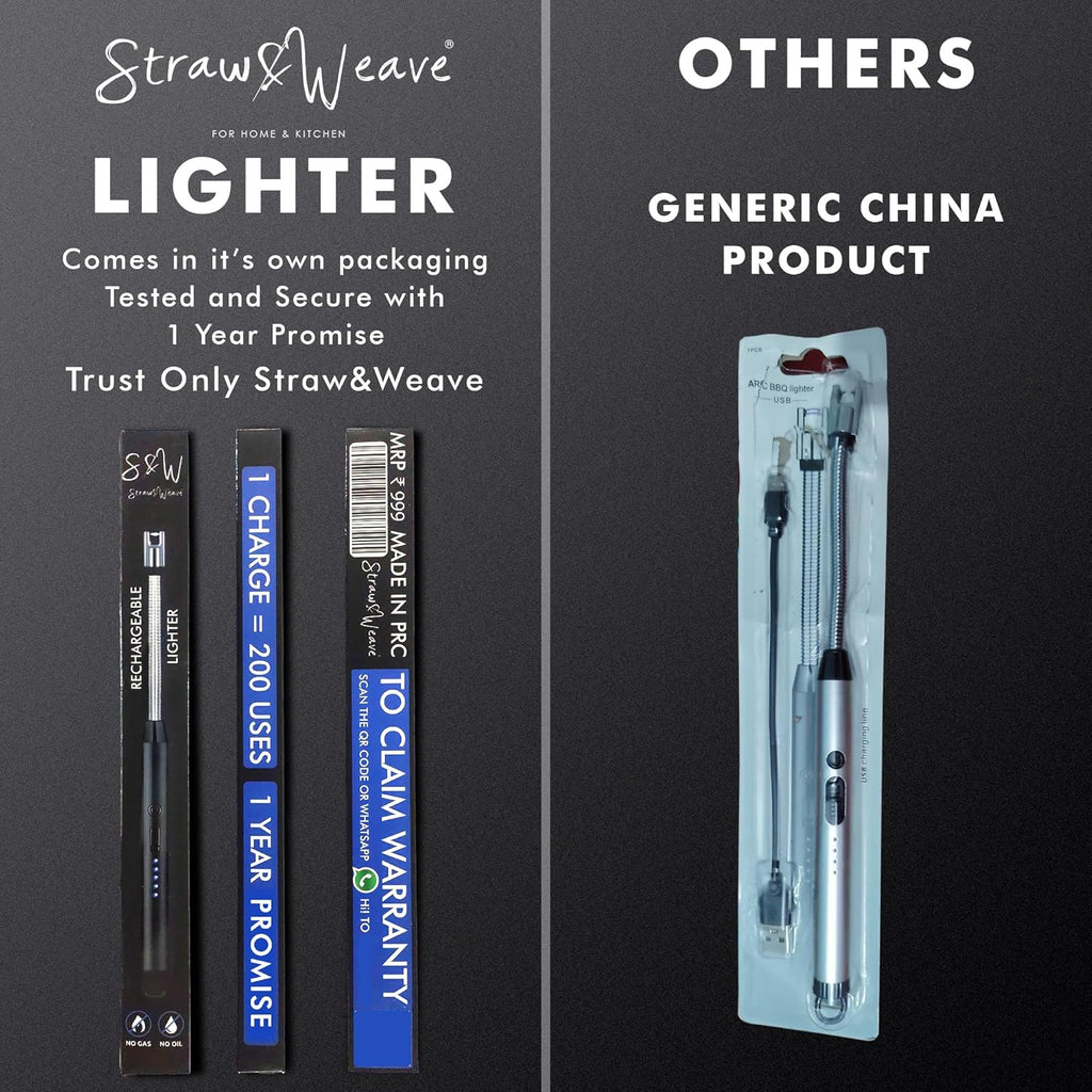 Rechargeable Flexible Electric Candle & Gas Lighter – USB Type-C Long Neck Arc Lighter