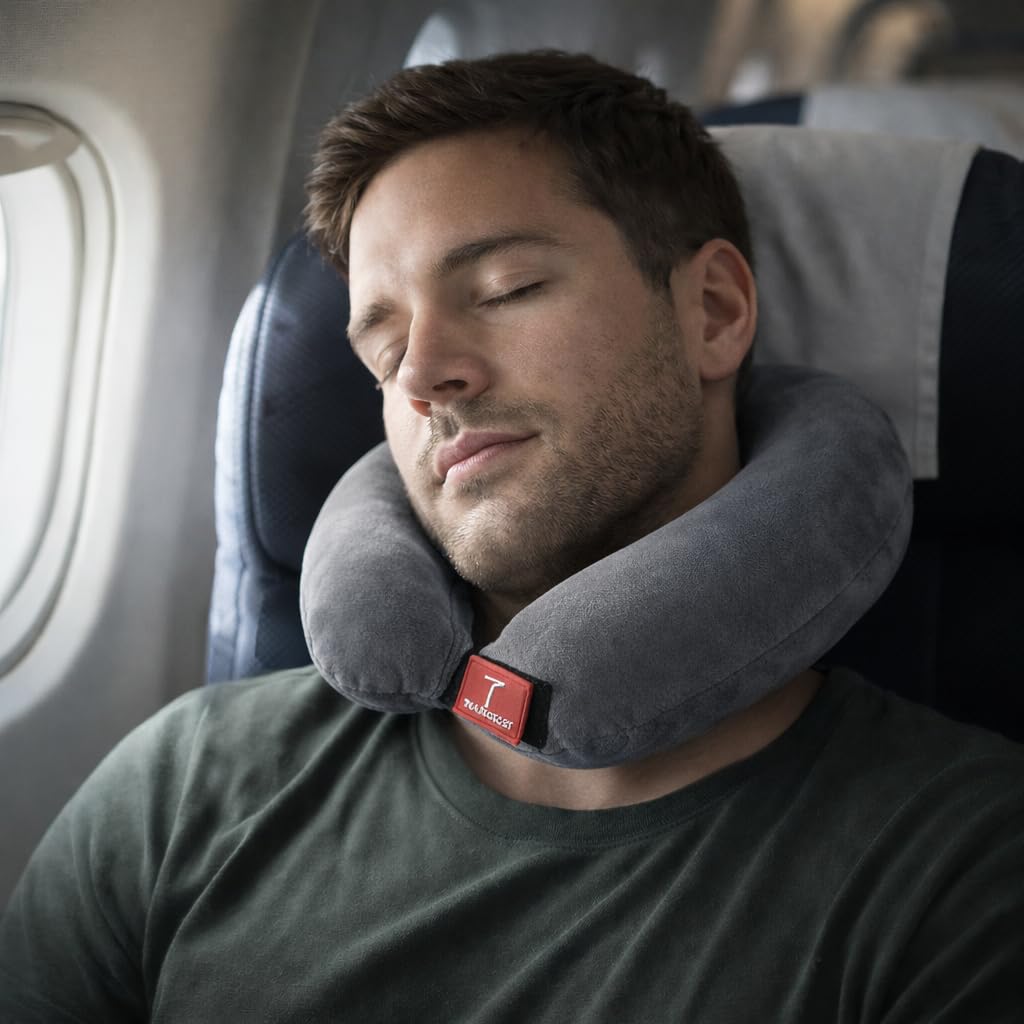 Trajectory Memory Foam Travel Neck Pillow- As seen on shark tank india