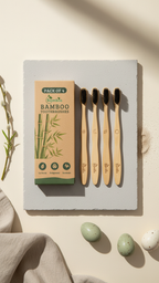 Bambio Bamboo Toothbrush 4-Pack | PRIVAN
