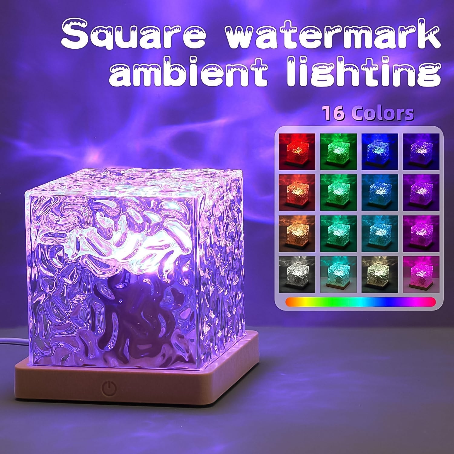 RGB Crystal Cube Night Lamp with Remote – Multicolor Ambient LED Mood Light