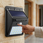 Wireless LED Solar Outdoor Lights with Dark Detect Motion Sensor, On/Off Button.