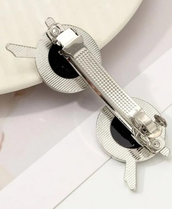 Vintage Double Disc Automatic Hair Clip – French Style Metal Barrette Hair Pin