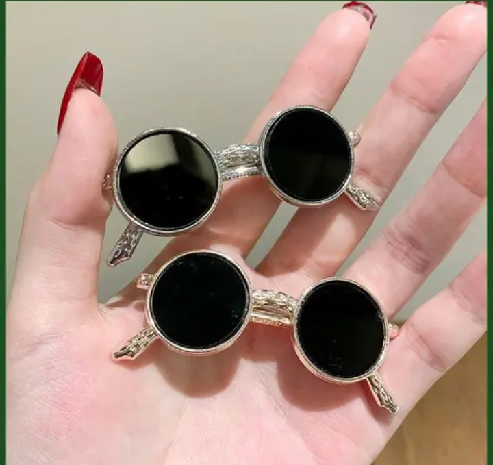 Vintage Double Disc Automatic Hair Clip – French Style Metal Barrette Hair Pin