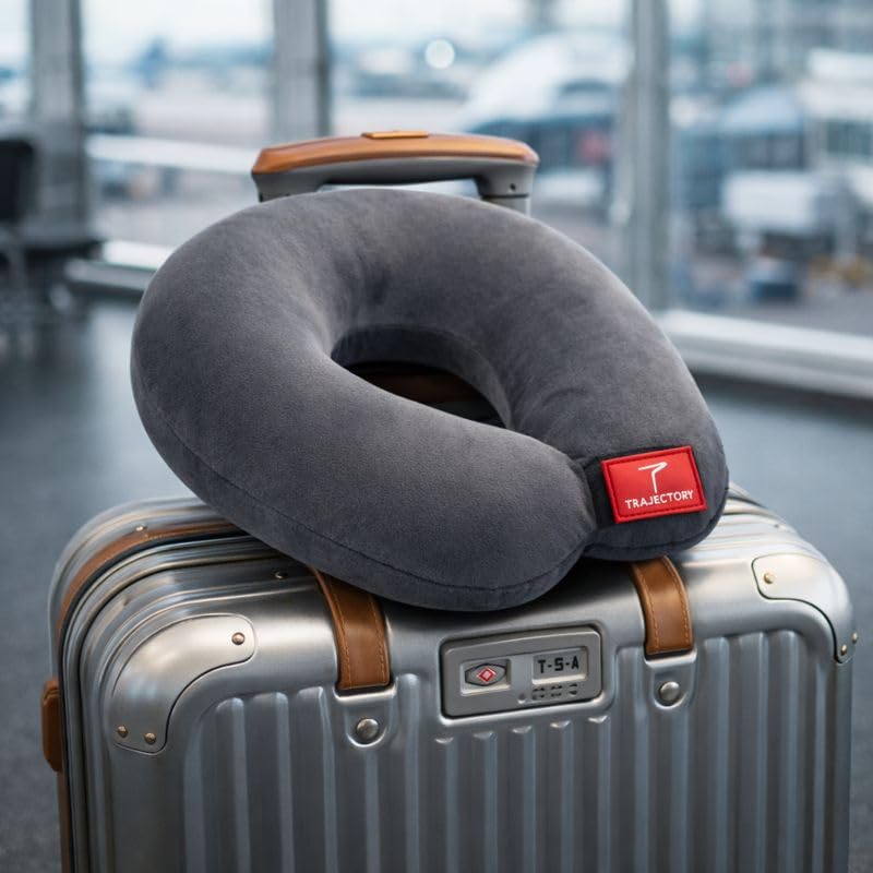 Trajectory Memory Foam Travel Neck Pillow- As seen on shark tank india