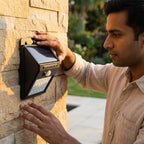 Wireless LED Solar Outdoor Lights with Dark Detect Motion Sensor, On/Off Button.