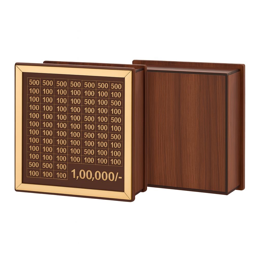 ₹1 Lakh Savings Challenge Box – Money Saving Tracker Piggy Bank with Goal Board