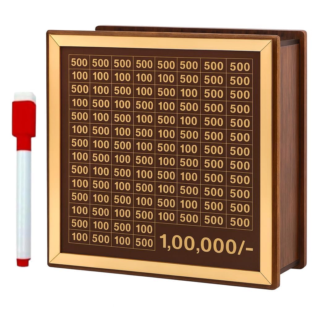 ₹1 Lakh Savings Challenge Box – Money Saving Tracker Piggy Bank with Goal Board