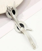 Vintage Double Disc Automatic Hair Clip – French Style Metal Barrette Hair Pin